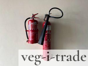 a fire extinguisher on a white background